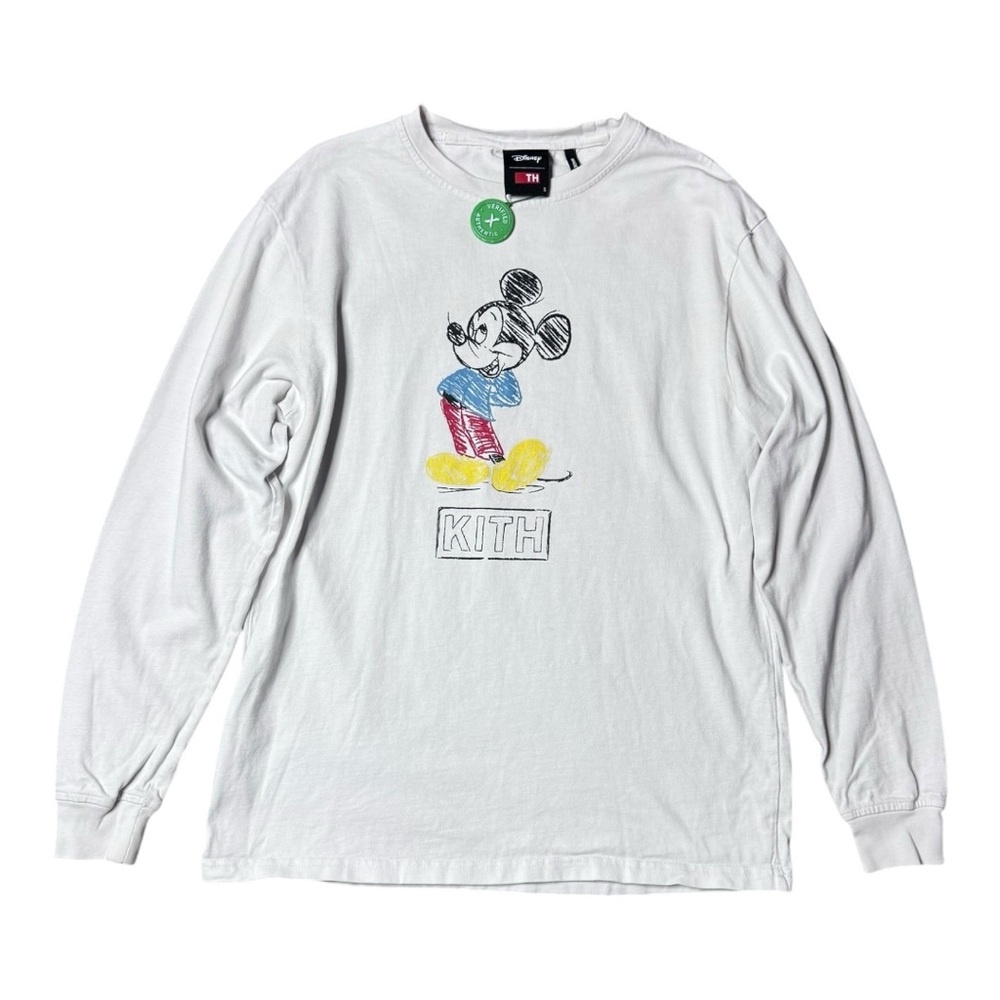 KITH x Disney 70s Pencil Mickey Long-Sleeve Tee size S Authentic - Picture 12 of 12